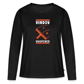 Window Cleaner Services Car Window Cleaning Window - Women's Premium Organic Long Sleeve Shirt - black - Front - Julia (174cm)