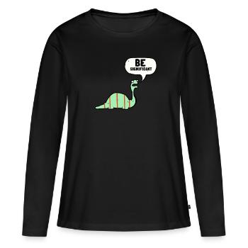 Data Scientist statisticien de la distribution normale - T-shirt manches longues Premium bio Femme - noir - Devant - Julia (174cm)