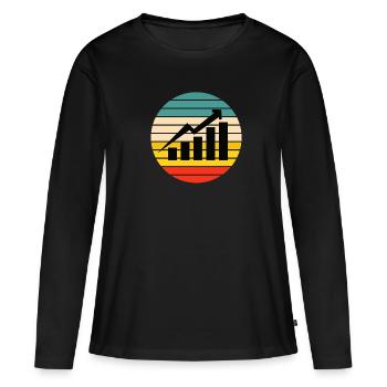 Data Scientist statisticien de la distribution normale - T-shirt manches longues Premium bio Femme - noir - Devant - Julia (174cm)