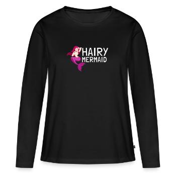 Féministe Anti Rasage Corps Velu - T-shirt manches longues Premium bio Femme - noir - Devant - Julia (174cm)