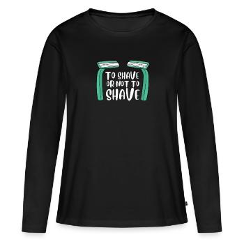 Féministe Anti Rasage Corps Velu - T-shirt manches longues Premium bio Femme - noir - Devant - Julia (174cm)