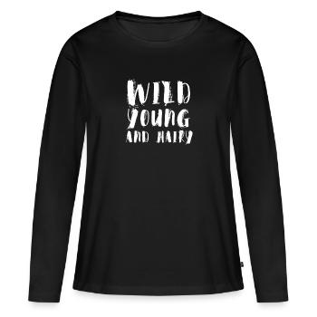 Féministe Anti Rasage Corps Velu - T-shirt manches longues Premium bio Femme - noir - Devant - Julia (174cm)