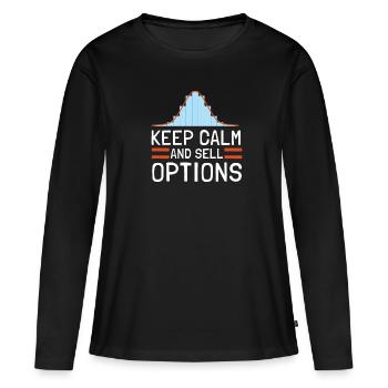 Options Trading Cash Secured Puts Future Forex - Frauen Premium Bio Langarmshirt - Schwarz - Vorne - Julia (174cm)