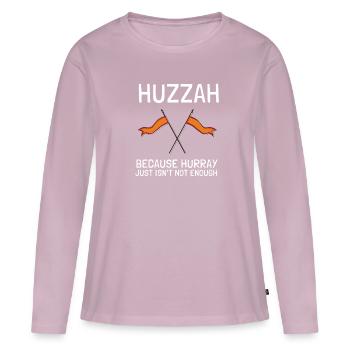 Huzzah Renaissance Festival Ren Faire Knight - Frauen Premium Bio Langarmshirt - Altrosa - Vorne - Julia (174cm)