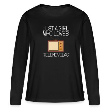 Telenovela Columbianas, émissions hispaniques et feuilletons - T-shirt manches longues Premium bio Femme - noir - Devant - Julia (174cm)