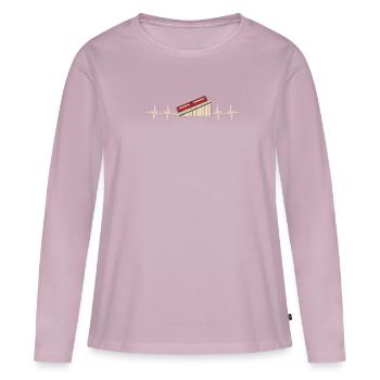Téléphérique Téléphérique Télécabine - T-shirt manches longues Premium bio Femme - rose poudré - Devant - Julia (174cm)