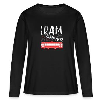 Téléphérique Téléphérique Télécabine - T-shirt manches longues Premium bio Femme - noir - Devant - Julia (174cm)