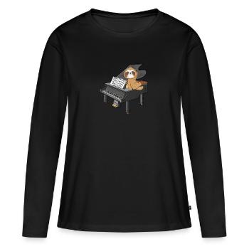 Sync Licensing Music Baby Piano à queue - T-shirt manches longues Premium bio Femme - noir - Devant - Julia (174cm)