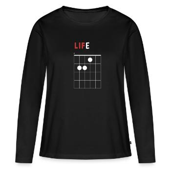 Pedal Steel Guitar - T-shirt manches longues Premium bio Femme - noir - Devant - Julia (174cm)