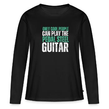 Pedal Steel Guitar - T-shirt manches longues Premium bio Femme - noir - Devant - Julia (174cm)