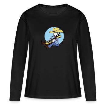 Pedal Steel Guitar - T-shirt manches longues Premium bio Femme - noir - Devant - Julia (174cm)
