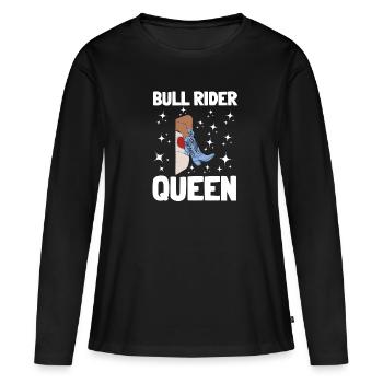 Future Bull Rider Steer Riding - T-shirt manches longues Premium bio Femme - noir - Devant - Julia (174cm)