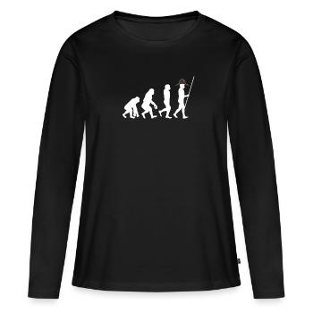 Fraternité Liberte Egalite Français Révolution - T-shirt manches longues Premium bio Femme - noir - Devant - Julia (174cm)