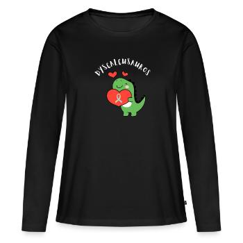 SPED Neurodiversité Dyscalculie - T-shirt manches longues Premium bio Femme - noir - Devant - Julia (174cm)