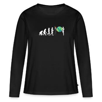 Artificial Intelligence Ai Chat - Frauen Premium Bio Langarmshirt - Schwarz - Vorne - Julia (174cm)