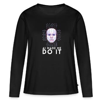 Artificial Intelligence Ai Chat - Frauen Premium Bio Langarmshirt - Schwarz - Vorne - Julia (174cm)