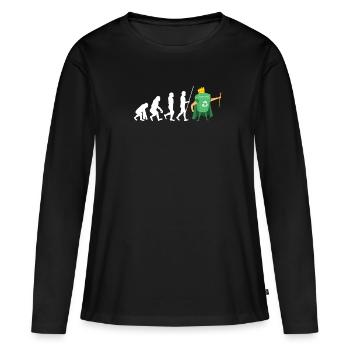 Compostez vos ennemis - T-shirt manches longues Premium bio Femme - noir - Devant - Julia (174cm)