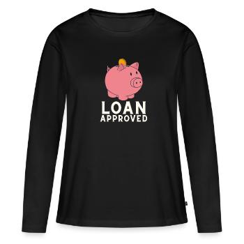 Loan Heartbeat - Loan Officer Mortgage Broker - Frauen Premium Bio Langarmshirt - Schwarz - Vorne - Julia (174cm)