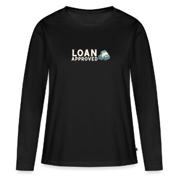Loan Heartbeat - Loan Officer Mortgage Broker - Frauen Premium Bio Langarmshirt - Schwarz - Vorne - Julia (174cm)