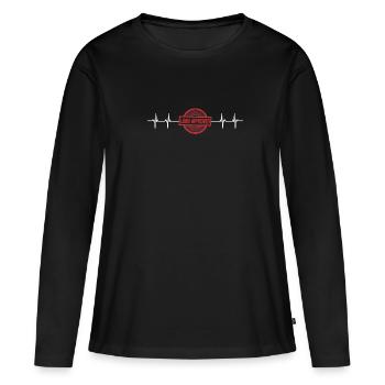 Loan Heartbeat - Loan Officer Mortgage Broker - Frauen Premium Bio Langarmshirt - Schwarz - Vorne - Julia (174cm)