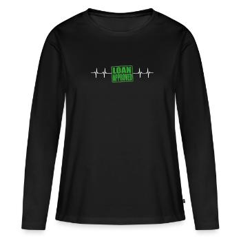 Loan Heartbeat - Loan Officer Mortgage Broker - Frauen Premium Bio Langarmshirt - Schwarz - Vorne - Julia (174cm)