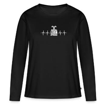 Loan Heartbeat - Loan Officer Mortgage Broker - Frauen Premium Bio Langarmshirt - Schwarz - Vorne - Julia (174cm)