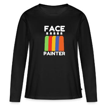 Maquillage et maquillage - T-shirt manches longues Premium bio Femme - noir - Devant - Julia (174cm)