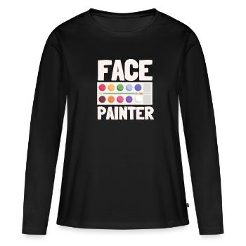 Maquillage et maquillage - T-shirt manches longues Premium bio Femme - noir - Devant - Julia (174cm)