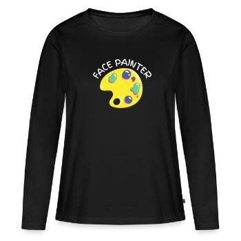 Maquillage et maquillage - T-shirt manches longues Premium bio Femme - noir - Devant - Julia (174cm)