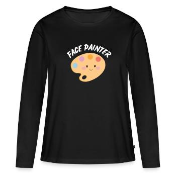 Maquillage et maquillage - T-shirt manches longues Premium bio Femme - noir - Devant - Julia (174cm)