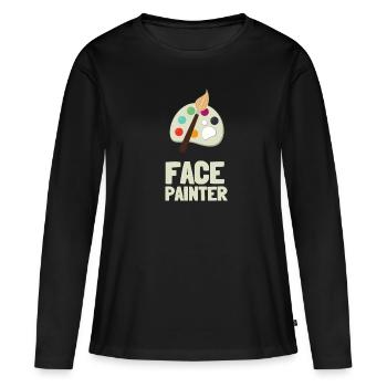 Maquillage et maquillage - T-shirt manches longues Premium bio Femme - noir - Devant - Julia (174cm)