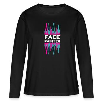 Maquillage et maquillage - T-shirt manches longues Premium bio Femme - noir - Devant - Julia (174cm)