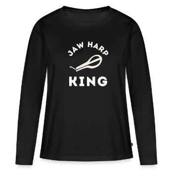 Bouche de Juif Harpe Mâchoire Harpe Basse - T-shirt manches longues Premium bio Femme - noir - Devant - Julia (174cm)
