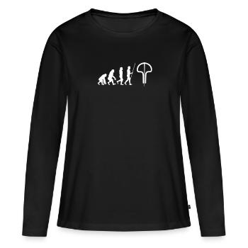 Bouche de Juif Harpe Mâchoire Harpe Basse - T-shirt manches longues Premium bio Femme - noir - Devant - Julia (174cm)
