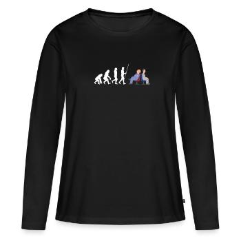 Bureau sarcastique - Par mon dernier e-mail - T-shirt manches longues Premium bio Femme - noir - Devant - Julia (174cm)
