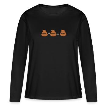 I Poop A Lot - Women's Premium Organic Long Sleeve Shirt - black - Front - Julia (174cm)