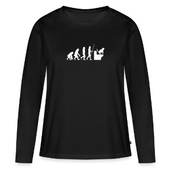 I Poop A Lot - Women's Premium Organic Long Sleeve Shirt - black - Front - Julia (174cm)