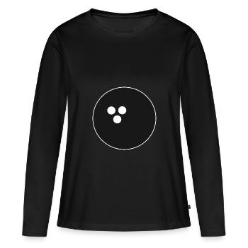Boule de bowling, bowling noir - T-shirt manches longues Premium bio Femme - noir - Devant - Julia (174cm)