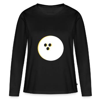 Boule de bowling, Bowling - T-shirt manches longues Premium bio Femme - noir - Devant - Julia (174cm)