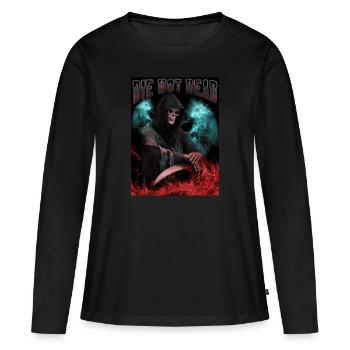 La mort Avec La Faucheuse La Faucheuse - T-shirt manches longues Premium bio Femme - noir - Devant - Julia (174cm)
