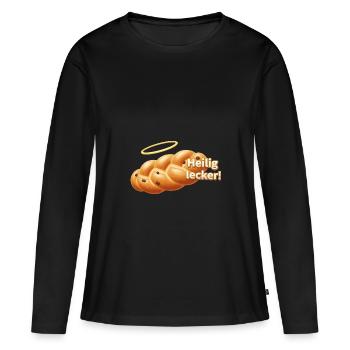 Sacré délicieux ! - T-shirt manches longues Premium bio Femme - noir - Devant - Julia (174cm)
