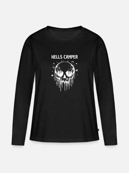 HELLS CAMPER - Frauen Premium Bio Langarmshirt - Schwarz