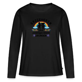 Erzieherin aus unzähligen kleinen Gründen - Kinder - Frauen Premium Bio Langarmshirt - Schwarz - Vorne - Julia (174cm)
