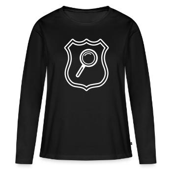 Armoiries en verre grossissant - T-shirt manches longues Premium bio Femme - noir - Devant - Julia (174cm)