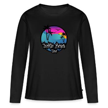 Online Entrepreneur | Work At Home Business - Women's Premium Organic Long Sleeve Shirt - black - Front - Julia (174cm)