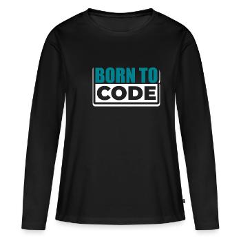 Programmierer - Frauen Premium Bio Langarmshirt - Schwarz - Vorne - Julia (174cm)