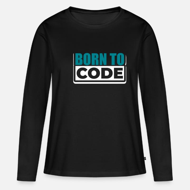 Programmierer - Frauen Premium Bio Langarmshirt - Schwarz