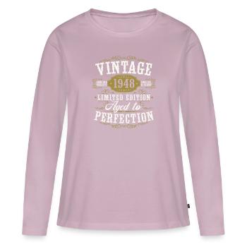 Born 1948 Birthday Retro Gift - Women's Premium Organic Long Sleeve Shirt - dusky pink - Front - Julia (174cm)