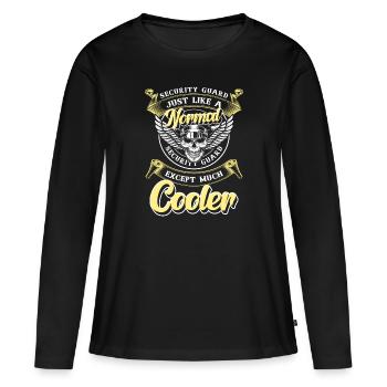 Service de sécurité de la profession d’agent de sécurité - T-shirt manches longues Premium bio Femme - noir - Devant - Julia (174cm)