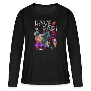 Discothèque rave - T-shirt manches longues Premium bio Femme - noir - Devant - Julia (174cm)